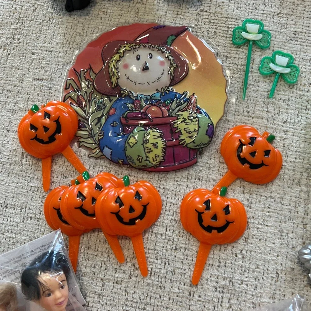 Vintage Lot Cake Toppers Decor Holiday Birthday Disney Garfield Sports Baby More